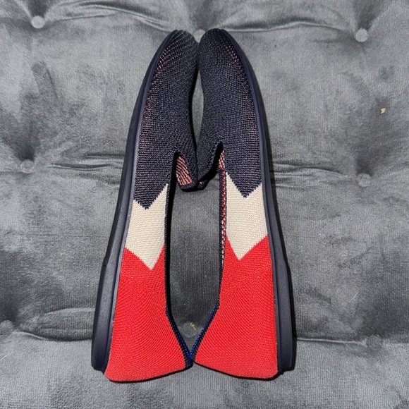 Rothy’s navy, red, and white loafers. - Picture 5 of 5